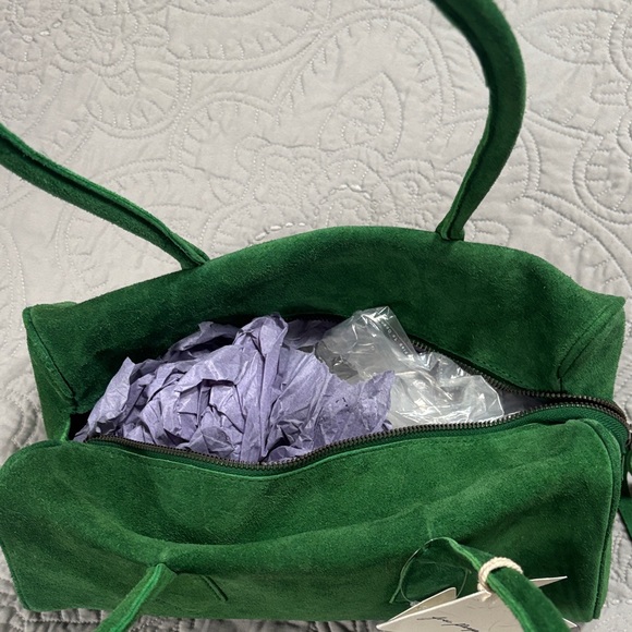 Free People Emerald Green Suede Shoulder Bag - Picture 3 of 4